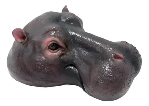 Estatua Flotante Realistica Hipopotamo - A Pedido_exkarg Marrón