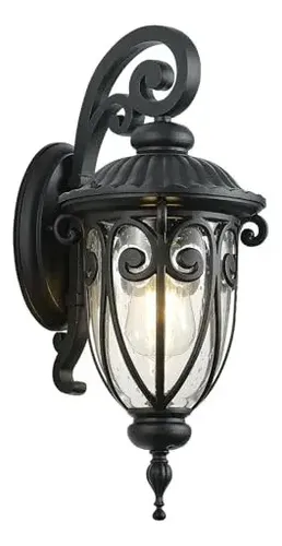 Farol Antique Black Outdoor Wall Light Fixture - A Pedido Negro 2