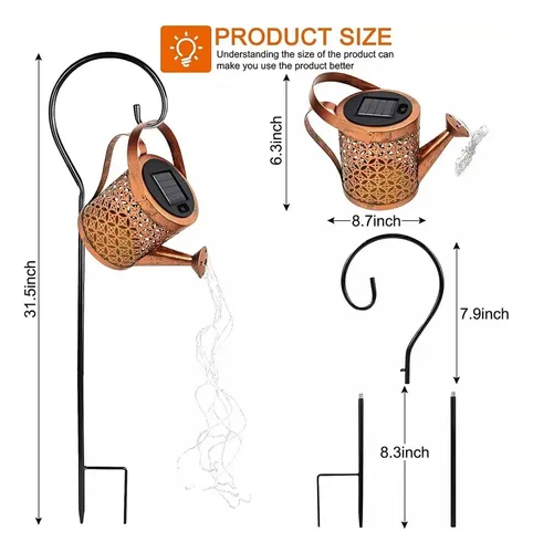 Regadera Decorativa Solar - A Pedido_exkarg Naranja 5