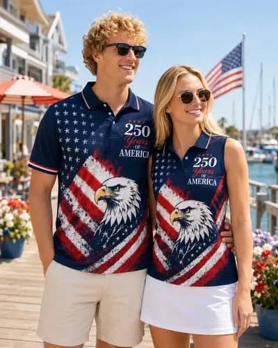 Chomba America Patriotic Polo Shirt - A Pedido Azul S 2