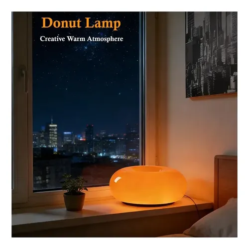 Lampara De Mesa Orange Donut - A Pedido Naranja 4
