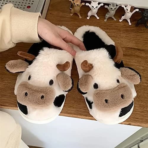 Pantuflas Cute Cow - A Pedido_exkarg Marrón 40 Ar 2