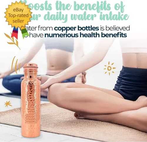 Botella De Agua (1000 Ml/34 Oz) 100 % Cobre - A Pedido Cobre 4