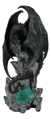 Estatua Large Euranius Drake Elder Dragon - A Pedido_exakrg Negro 3