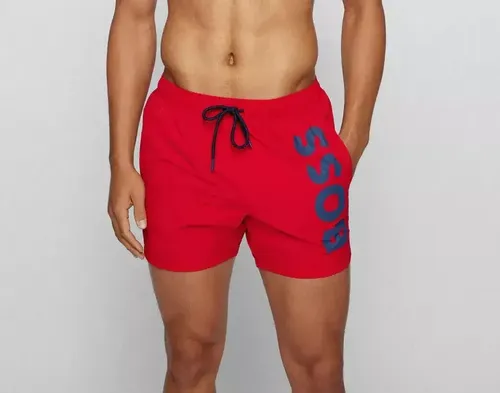 Bermuda Boss Men Swim Big Logo - A Pedido_exkarg Rojo 38 4