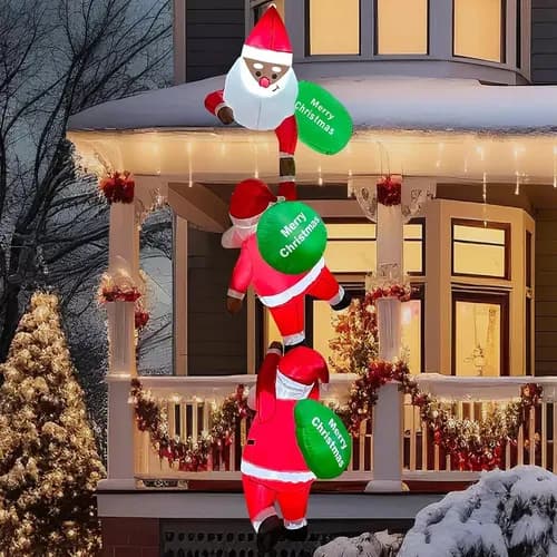 Papa Noel Inflable Escaladores - A Pedido_exkarg Rojo 6