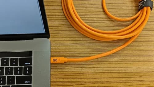 Cable Usb-c A Usb-c 4.5m Tether Tools Naranja Alta Velocidad 6