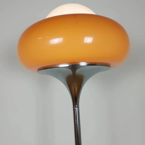 Lámpara De Pie Estilo Guzzini Bud, Estilo Bauhaus - A Pedido Naranja 2