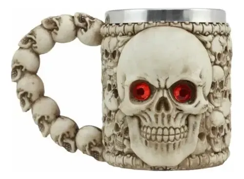 Taza De Cafe Ossuary Skeleton Of Skulls - A Pedido_exkarg Hueso