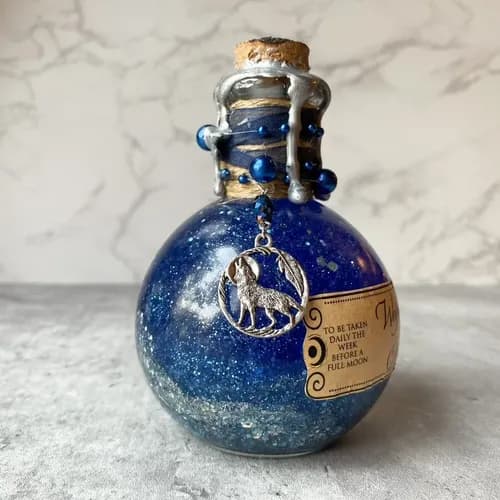 Botella Decorativa Werewolf Potion Bottle Wizard - A Pedido Azul 2