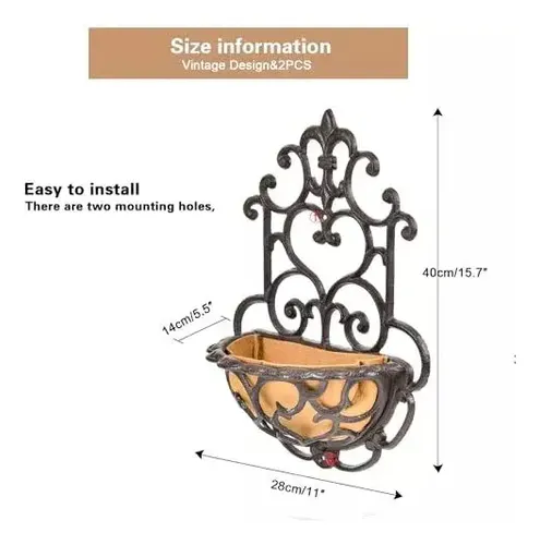 Porta Macetas Wall Mounted Metal - A Pedido_exkarg X 3