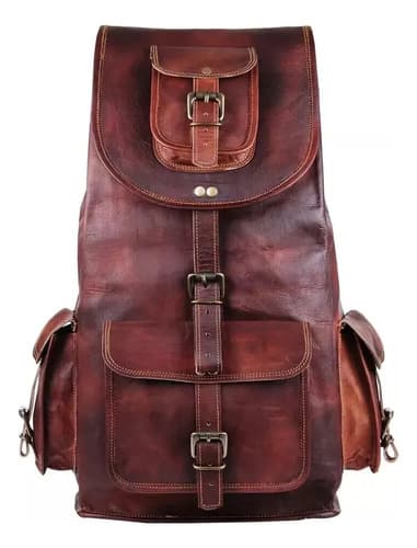 Mochila Brown Unisex Handmade - A Pedido_exkarg Marrón Oscuro