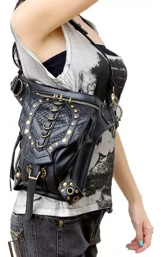 Riñonera Steampunk Crossbody Gothic - A Pedido_exkarg Negro X 3