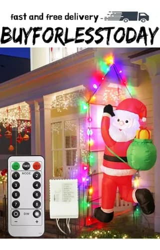 Papa Noel Inflable Escalera - A Pedido_exkarg Rojo 7