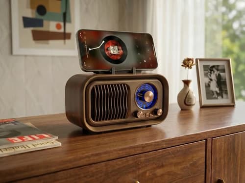 Radio Vintage Bluetooth Am Fm Sw Radio - A Pedido Marrón 3