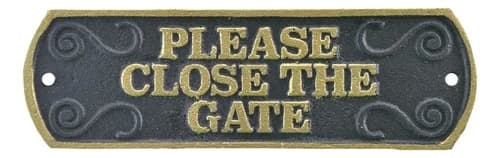 Cartel Decorativo Please Close The Gate - A Pedido_exkarg X