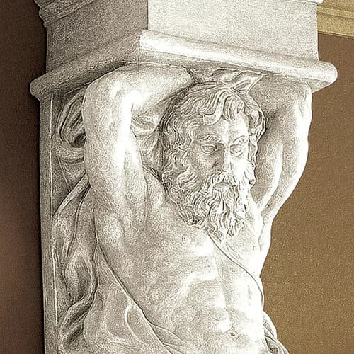 Escultura Decorativa Pared Telamon - A Pedido_exkarg Blanco 3