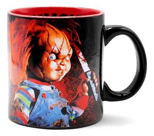 Taza Ceramica Child's Play Chucky - A Pedido_exkarg Negro