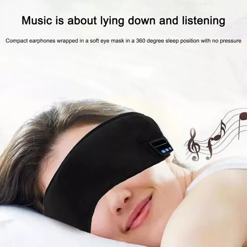 Máscara De Ojos Para Dormir Con Bluetooth - A Pedido_exkarg Negro 6