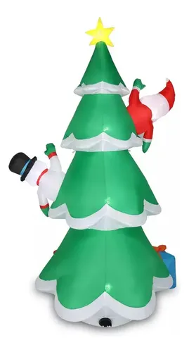 Papa Noel Inflable 8f Arbol Xmas - A Pedido_exkarg Verde