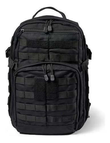 Mochila 5.11 Tactical Rush 12 2.0 Negra Impermeable Porta Notebook 24l Negro Liso