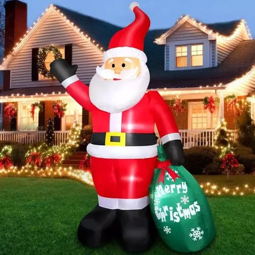 Papa Noel Inflable 7 Ft Gift Bag - A Pedido_exkarg Rojo 5