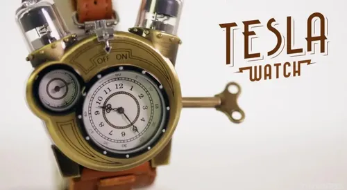 Reloj Analógico Steampunk Tesla - A Pedido_exkarg Marrón 2