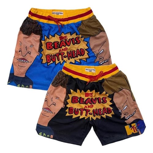 Short Beavis & Butthead Men's Headgear - A Pedido_exkarg Azul X 38