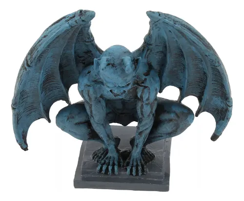 Estatua Gargoyle Statue - A Pedido_exkarg Azul 4