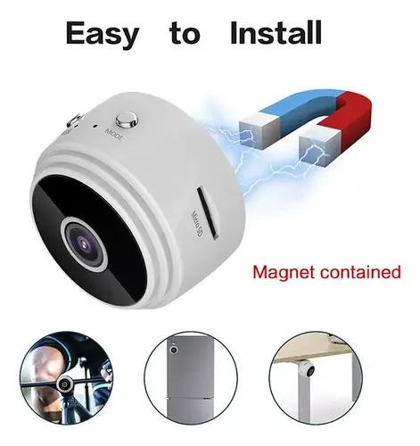 Mini Cámara De Seguridad Magnética Camtrix - A Pedido_exkarg Blanco 5