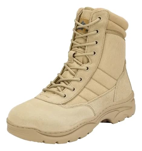 Botas Tacticas Army Military Leather - A Pedido_exkarg Negro 16
