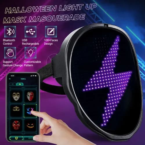 Mascara Led Programable - A Pedido_exkarg X 10