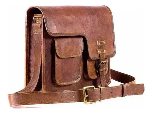Morral Genuine Leather Small Messenger - A Pedido_exkarg Marrón