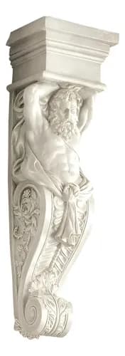 Escultura Decorativa Pared Telamon - A Pedido_exkarg Blanco
