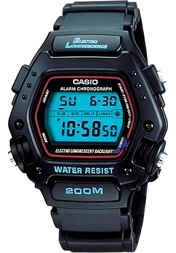 Reloj Casio Dw290 Alarma Luz Temporizador Cronometro Negro Gris 2