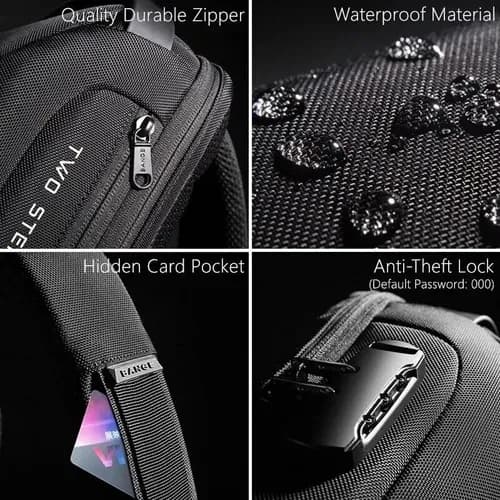 Mochila Bange Men's Usb Oxford - A Pedido_exkarg X 6