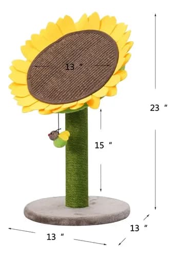 Rascador Para Gatos Girasol - A Pedido_exkarg Verde 3