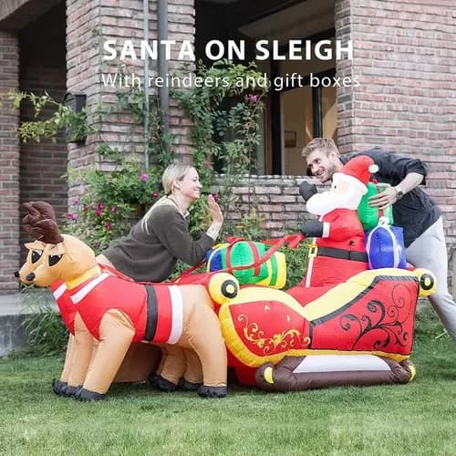 Papa Noel En Trineo - A Pedido_exkarg Rojo 2