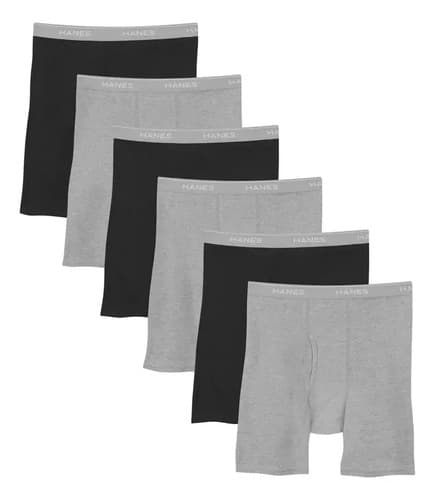 Pack Hanes Men's Boxer Briefs 6-pack Tag - A Pedido_exkarg Gris 38 4