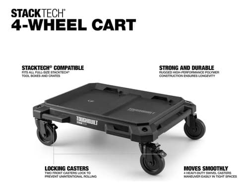 Carro  Toughbuilt, Rodante Cajas De Herramientas - A Pedido Negro 4