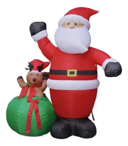 Papa Noel Inflable 6 Ft Decor - A Pedido_exkarg Rojo