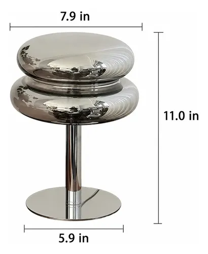 Lampara Bauhaus Mcm Chrome Smoked Glass - A Pedido Cromado 2