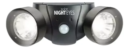 Luz Solar Seguridad Night Eyes Con Sirena - A Pedido_exkarg Negro