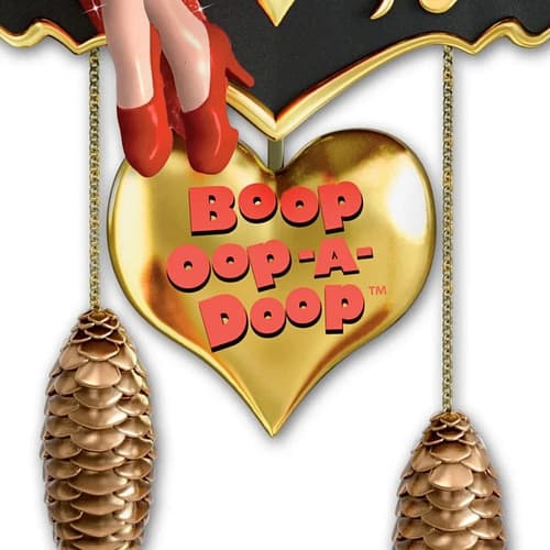 Reloj Cucu The Bradford Exchange Betty Boop - A Pedido Negro Negro Con Detalles Dorados 4