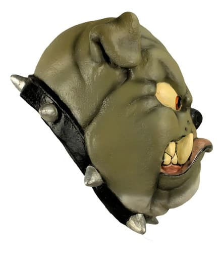 Máscara De Perro Bulldog Difraz Animales Halloween Mascotas Gris 6