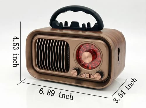 Radio Vintage Bluetooth Am Fm Sw Radio - A Pedido Marrón 5