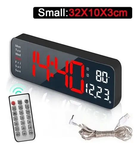 Reloj De Pàred Digital - A Pedido_exkarg Negro 3