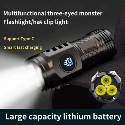 Linterna Usb Rechargeable - A Pedido_exkarg Negro 4