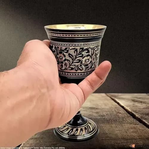 Copa De Beber Bronce Gotica Romana - A Pedido_exkarg Negro 2