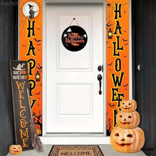 Cartel De Halloween Para Puerta - A Pedido_exkarg X 3